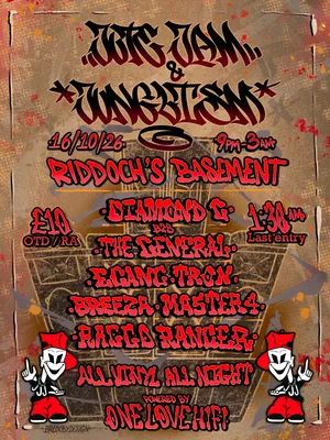 Egang, Breeza, Master 4, Raggo Ranger, Tron and more at Riddoch's Basement Dundee 16th October 2026